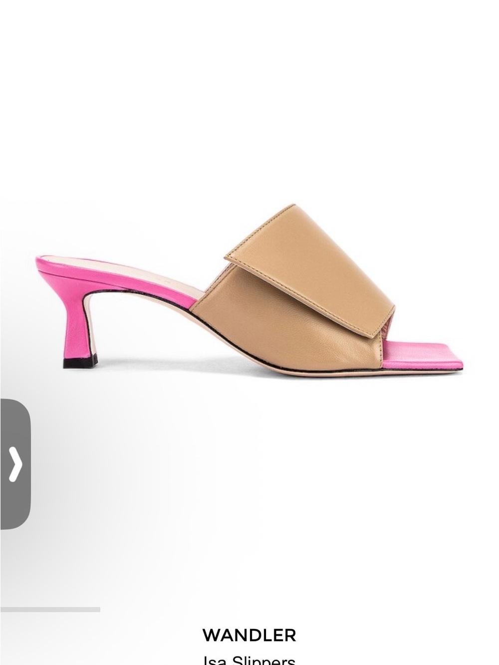 Wandler Tan & Pink Isa Slide Mule